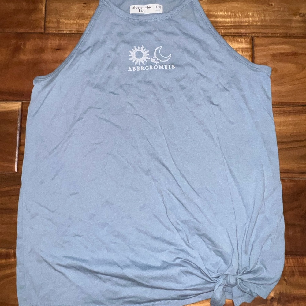 Abercrombie Blue Tank Top with Knot Detail